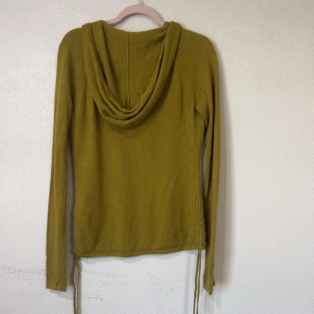 Caslon Women's Mustard Knit Hooded Long-Sleeve Pullover Sweater Size L - Picture 2 of 10